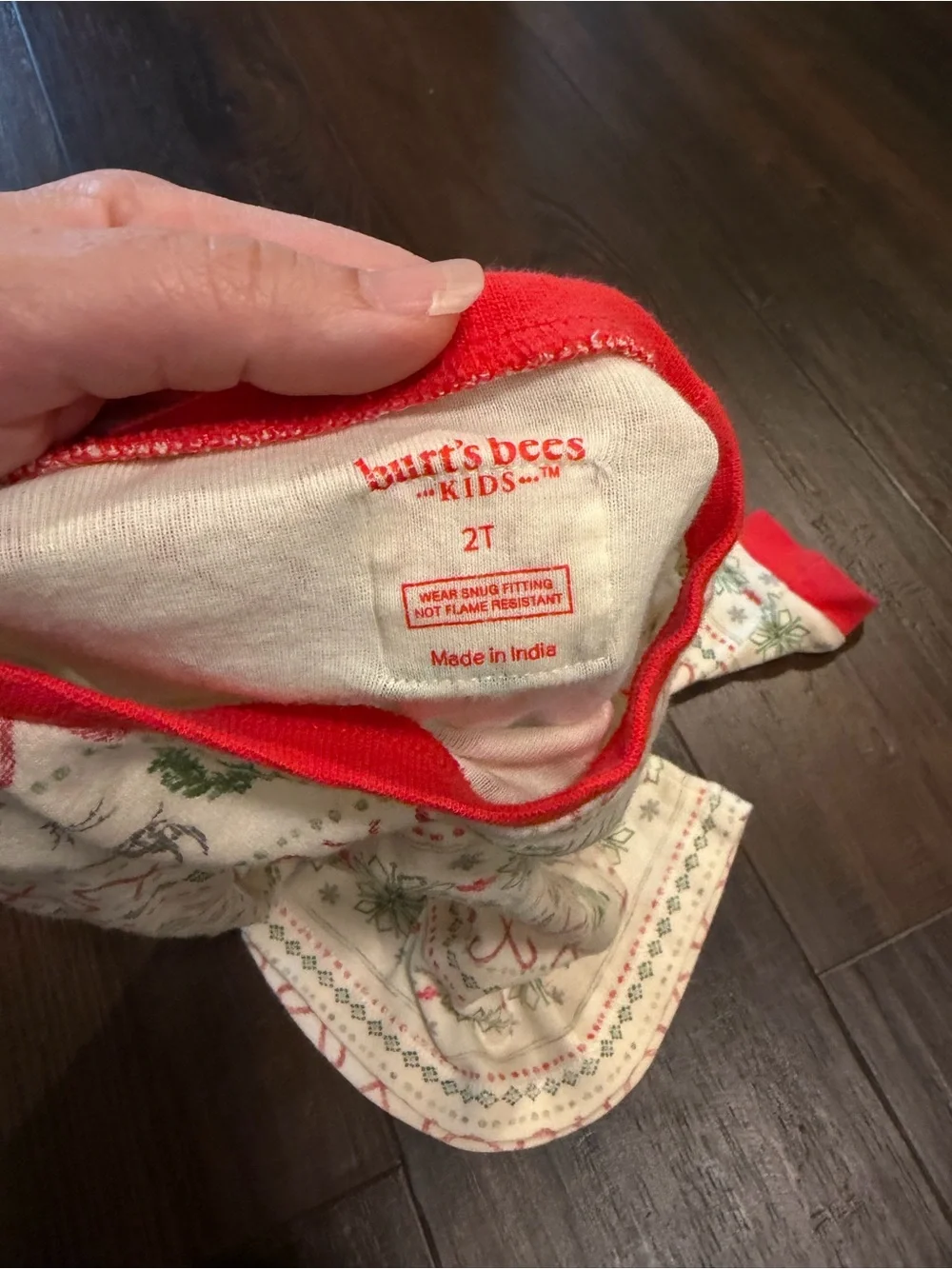Burt’s Bees Baby Christmas Pajamas 2T Fair Isle Candy Cane Deer
